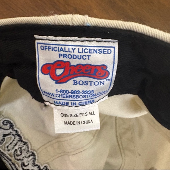 Cheers Boston Black and Cream Baseball Cap Men’s Hat - Picture 9 of 9